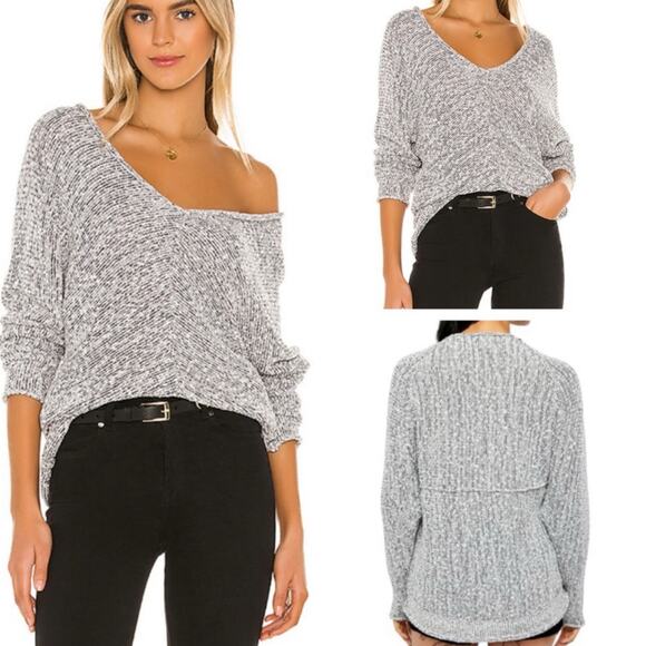 NWT Free People Women's Bright Lights Oversize Sweater Obsidian Glass Size XS - Picture 1 of 10